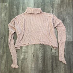 Pink cropped long sleeve.
